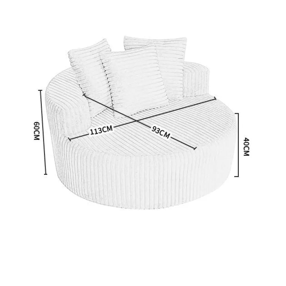 Modern Minimalist Round Single Seat Compressed Sofa - Compressed Sofa