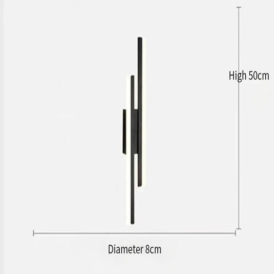 Modern Minimalist Steps LED Wall Lamp - Black Right / Cool (5500-7000K) - Wall Lamp