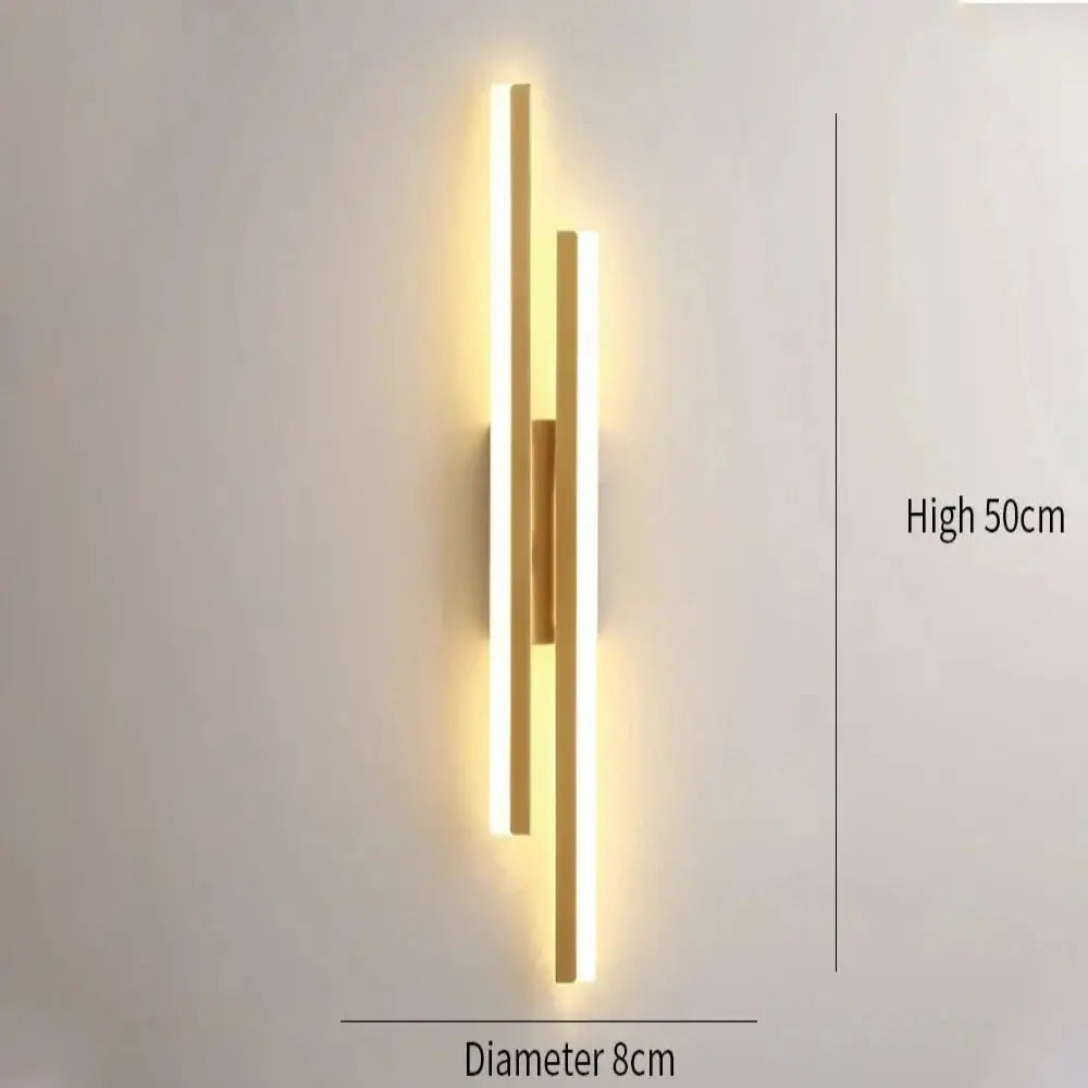 Modern Minimalist Steps LED Wall Lamp - Gold Left / Three-color - Wall Lamp