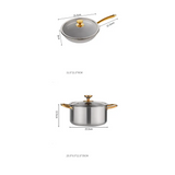 Modern Minimalist Titanium Uncoated Cookware Set - Cookware set