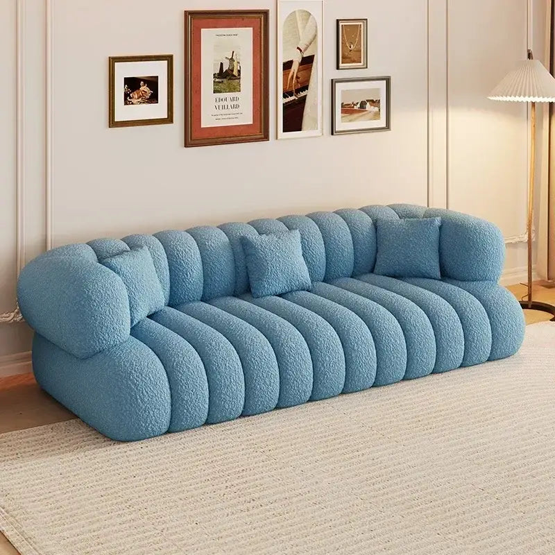 Modern Nordic Cloud Bubble Arm Compressed Sofa - Blue / One Seat - Compressed Sofa