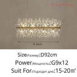 Modern Nordic Firefly Chandelier Lamp - Gold 12 heads / Cool white no remote - Lamps