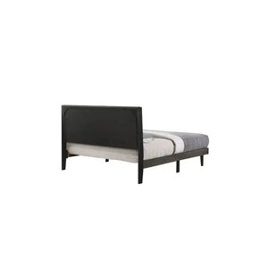 Modern Queen Weathered Upholstered Bed Frame - Brown - Bedroom