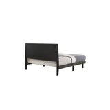 Modern Queen Weathered Upholstered Bed Frame - Brown - Bedroom