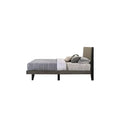 Modern Queen Weathered Upholstered Bed Frame - Brown - Bedroom