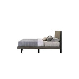 Modern Queen Weathered Upholstered Bed Frame - Brown - Bedroom