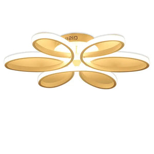 Dimmable Chrome Flower Pendant Light with Remote Control - view 3