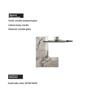 Round Marble Coffee Table with Calacatta Viola Top - view 21