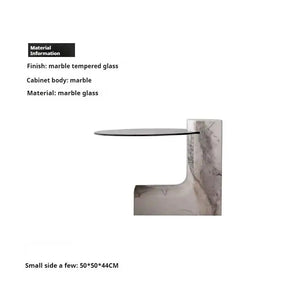 Round Marble Coffee Table with Calacatta Viola Top - view 15