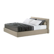 Modern Textured Upholstered Headboard Platform Bed Frame - Beige - Bedroom