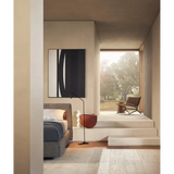 Modern Textured Upholstered Headboard Platform Bed Frame - Beige - Bedroom