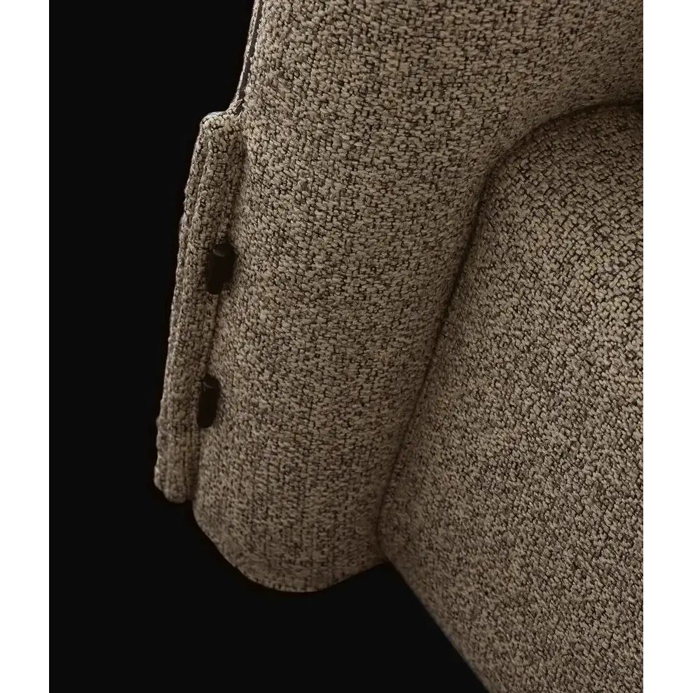 Modern Textured Upholstered Headboard Platform Bed Frame - Beige - Bedroom