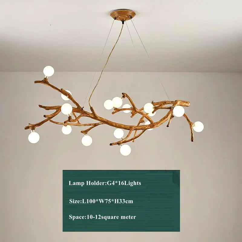 Modern Tree Branch Glass Bubble Lamp - 16 Light Frosted ball / Warm white 3000k - Lamps