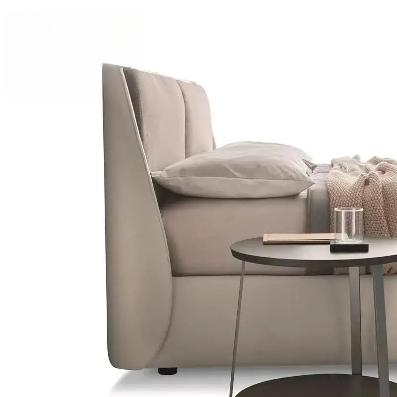 Modern Upholstered Headboard King Bed Frame - Bedroom