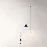 Modern Wire Geometric Led Bedside Hanging Lamp - 1 Head - Plug - 4 Hook / 4 M - Pendant Lamp