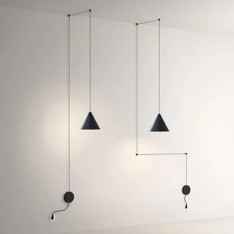 Modern Wire Geometric Led Bedside Hanging Lamp - Pendant Lamp