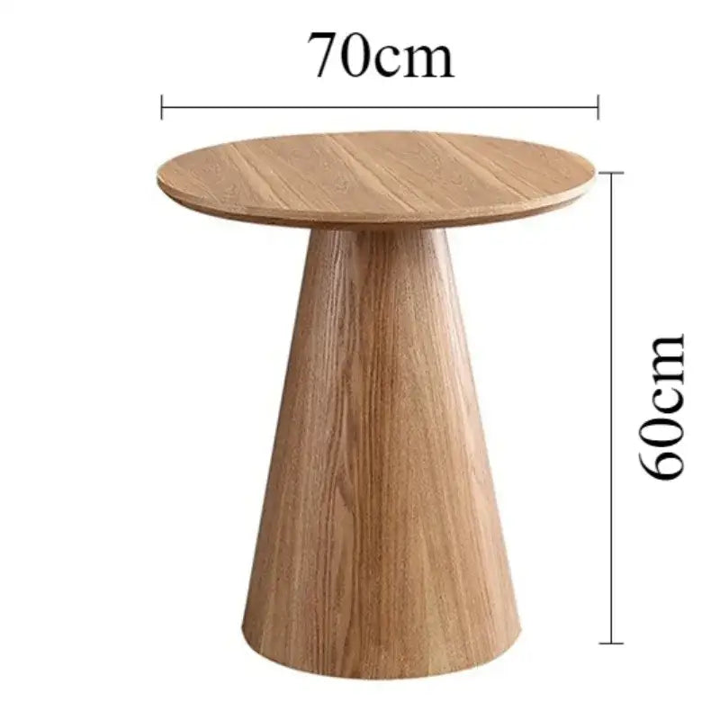 Round Pine Coffee Table Modern Minimalist Design - view 10