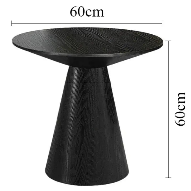 Round Pine Coffee Table Modern Minimalist Design - view 12