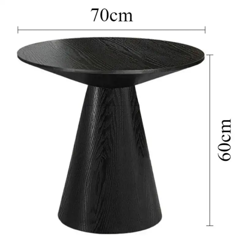 Round Pine Coffee Table Modern Minimalist Design - view 8