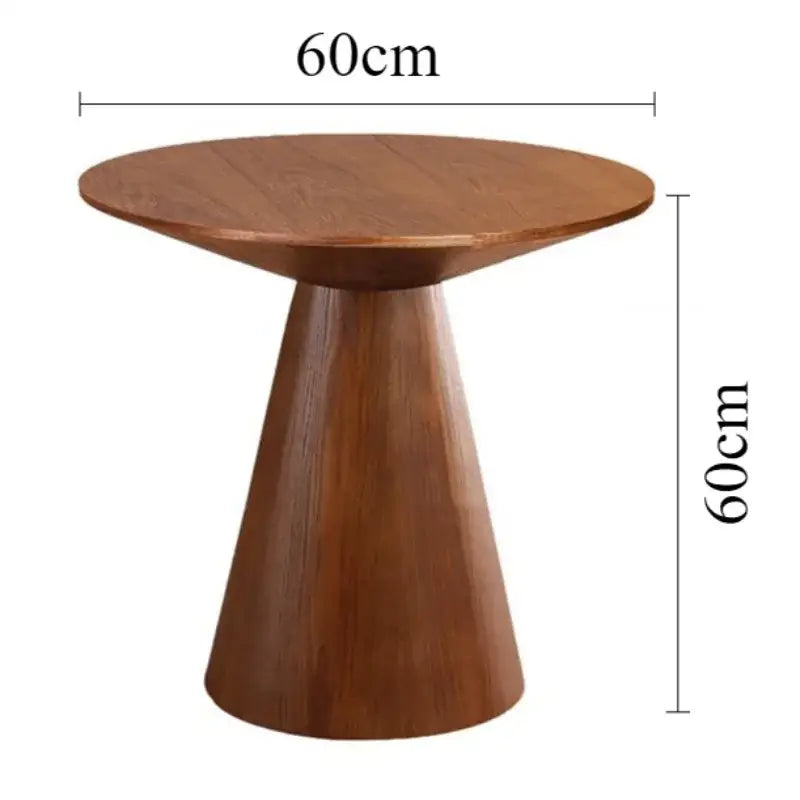 Round Pine Coffee Table Modern Minimalist Design - view 7