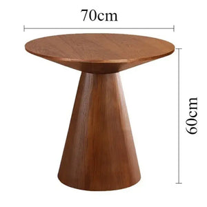 Round Pine Coffee Table Modern Minimalist Design - view 9