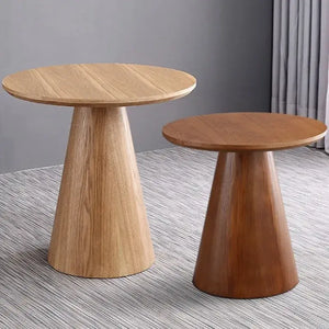 Round Pine Coffee Table Modern Minimalist Design - view 4