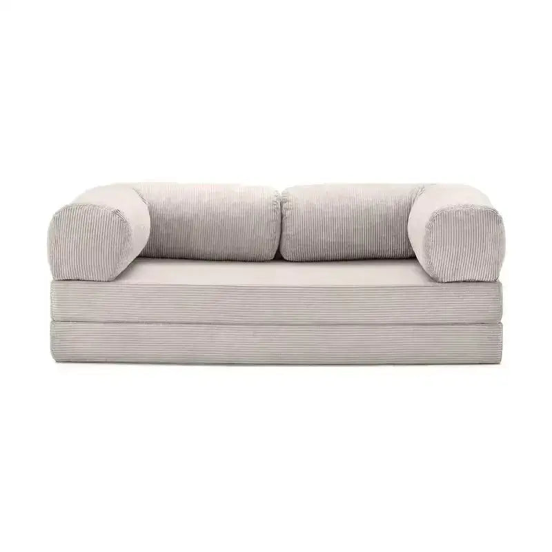 Modular Compression Corduroy Sleeper Sofa Bed - White - Compressed Sofa
