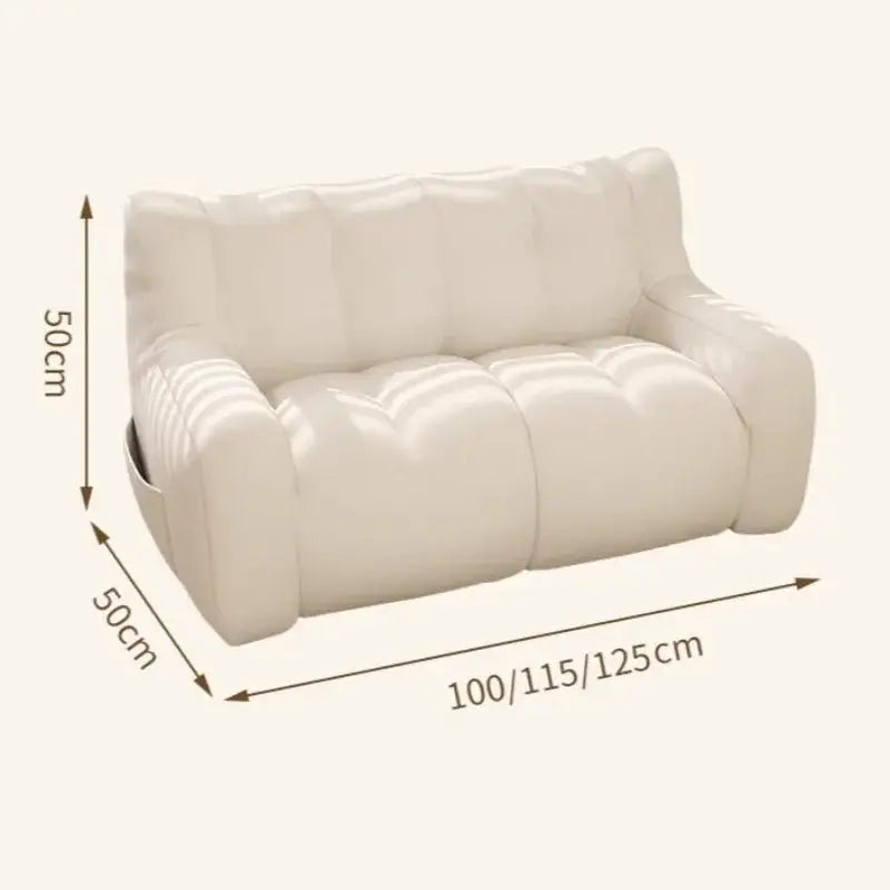 Modular Double Bean Bag Sectional Sofa - Compressed Sofa