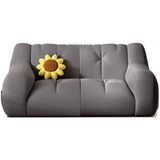 Modular Double Bean Bag Sectional Sofa - Dark Gray - L 100 cm - Compressed Sofa