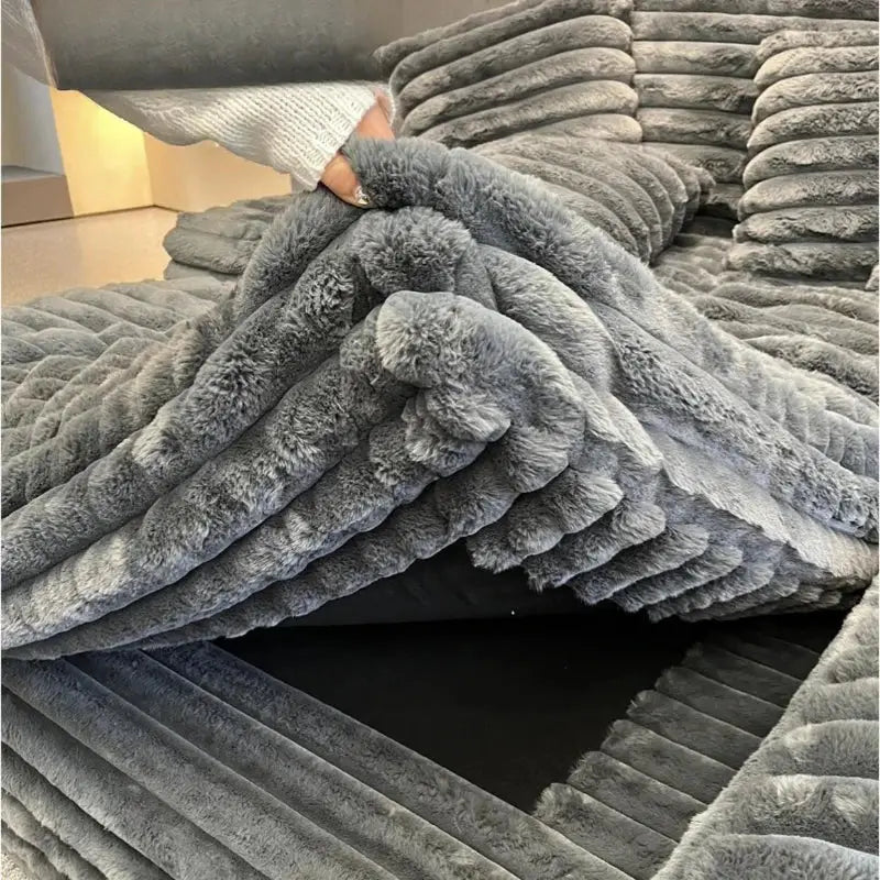 Modular Sectional Velvet Puffs Compressed Bed Sofa - Compressed Sofa