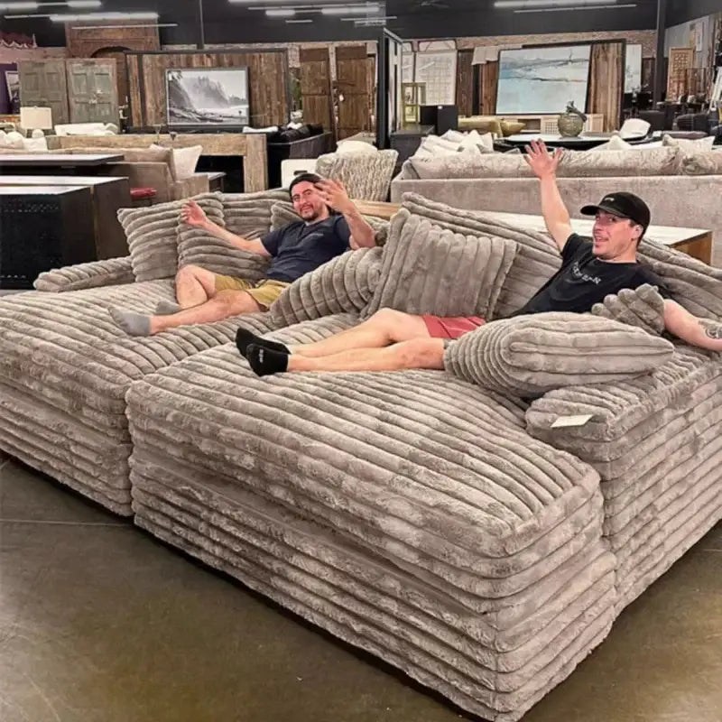 Modular Sectional Velvet Puffs Compressed Bed Sofa - Compressed Sofa