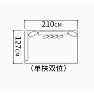 Modular Sectional Velvet Puffs Compressed Bed Sofa - Double Seats - 210 cm - Compressed Sofa