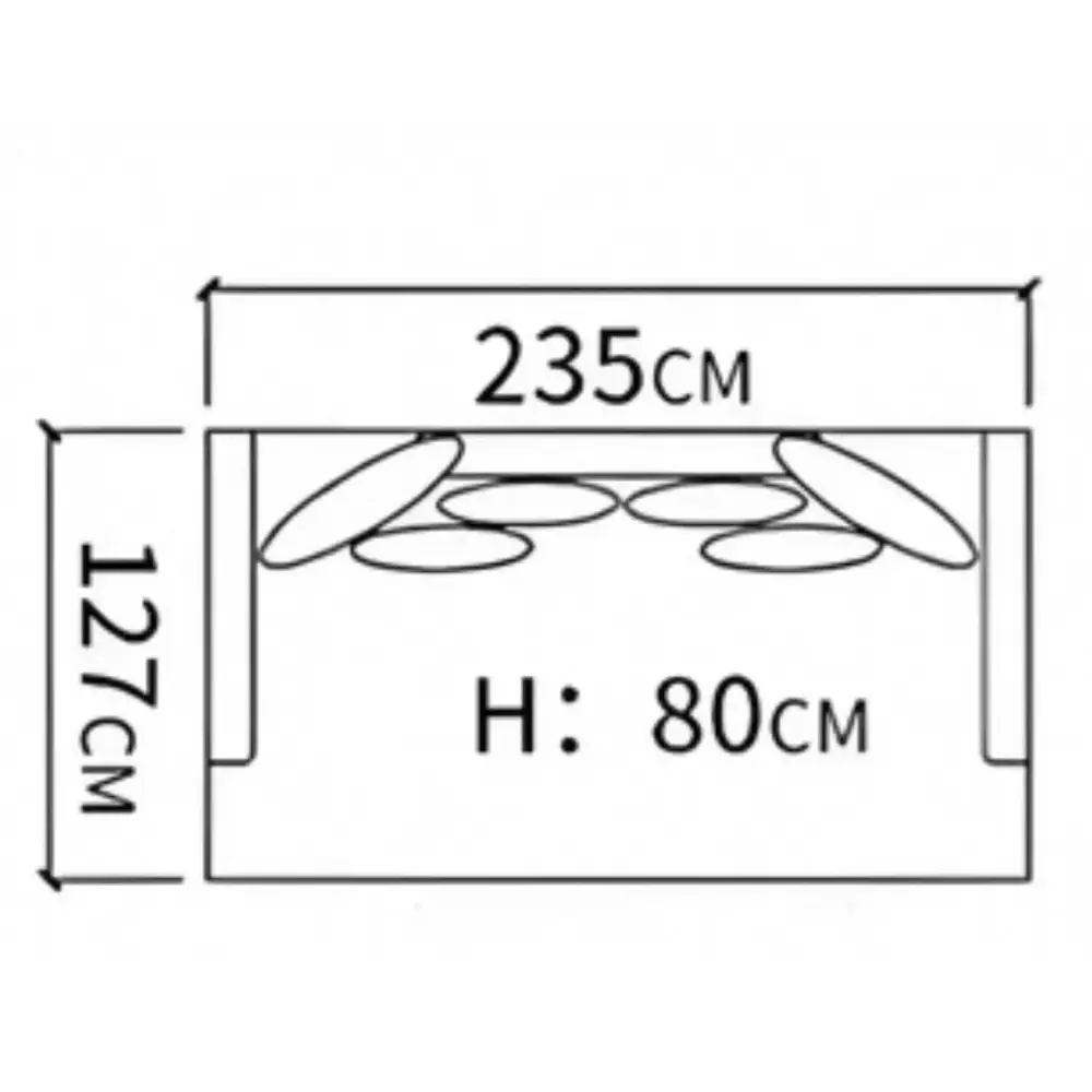 Modular Sectional Velvet Puffs Compressed Bed Sofa - Double Seats - 235 cm - Compressed Sofa