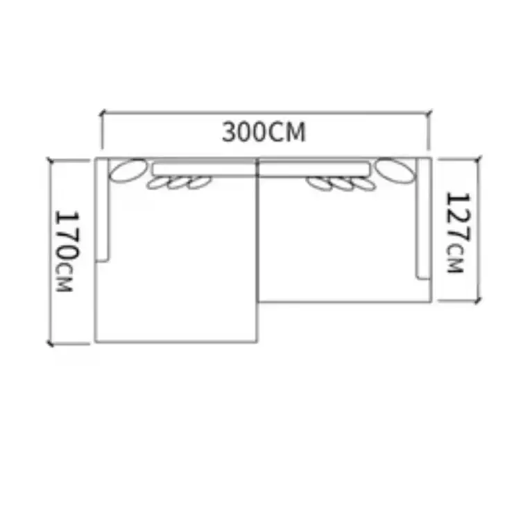 Modular Sectional Velvet Puffs Compressed Bed Sofa - Sofa Set -300 cm - Compressed Sofa