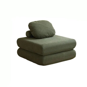 Modular Velvet Floor Sofa L-Shaped Japandi Design - view 18