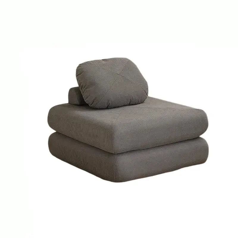 Modular Velvet Floor Sofa L-Shaped Japandi Design - view 20
