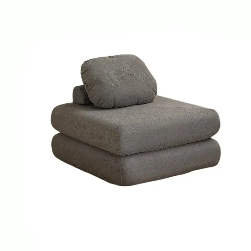 Modular Velvet Floor Sofa L-Shaped Japandi Design - view 11