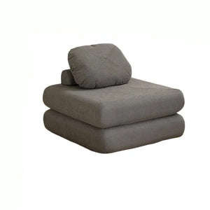 Modular Velvet Floor Sofa L-Shaped Japandi Design - view 16
