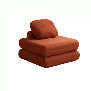 Modular Velvet Floor Sofa L-Shaped Japandi Design - view 13