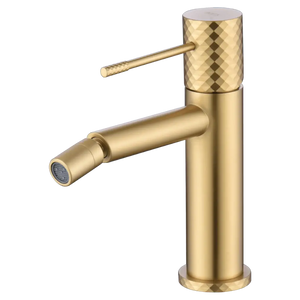 Genova Brushed Gold Bidet Mixer Single Handle, main product view