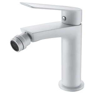 Matte White Single Handle Bidet Mixer, main product view
