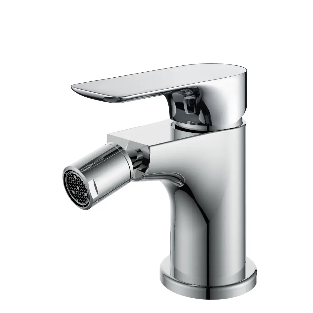 Nassau chrome single-handle bidet mixer faucet on white background
