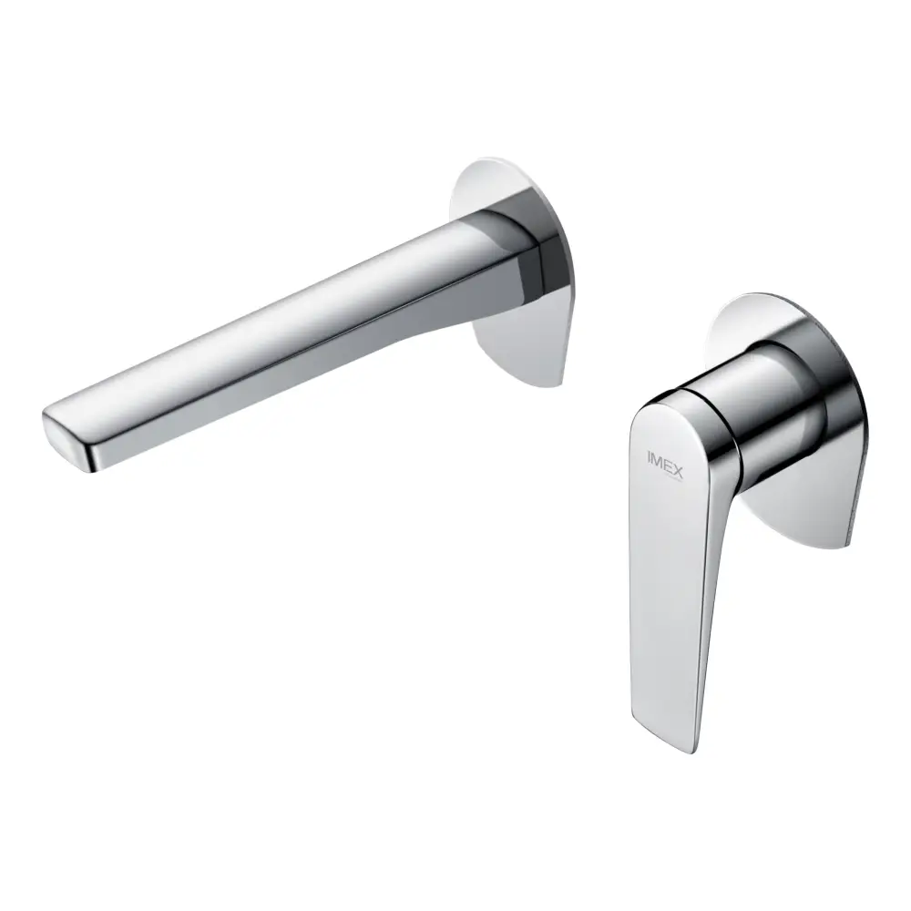 Chrome modern single-handle sink mixer faucet with sleek contemporary design