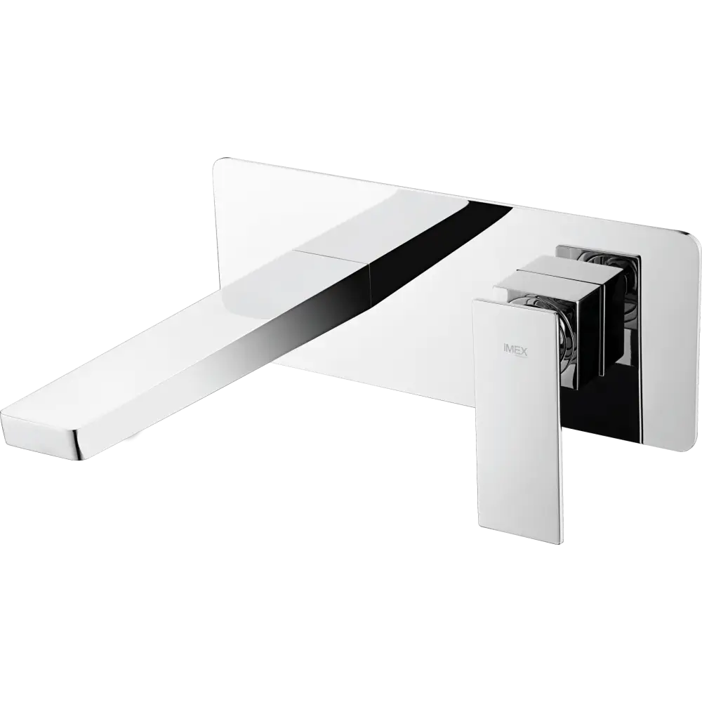 Pisa chrome single lever basin faucet with built-in design for bathroom sink