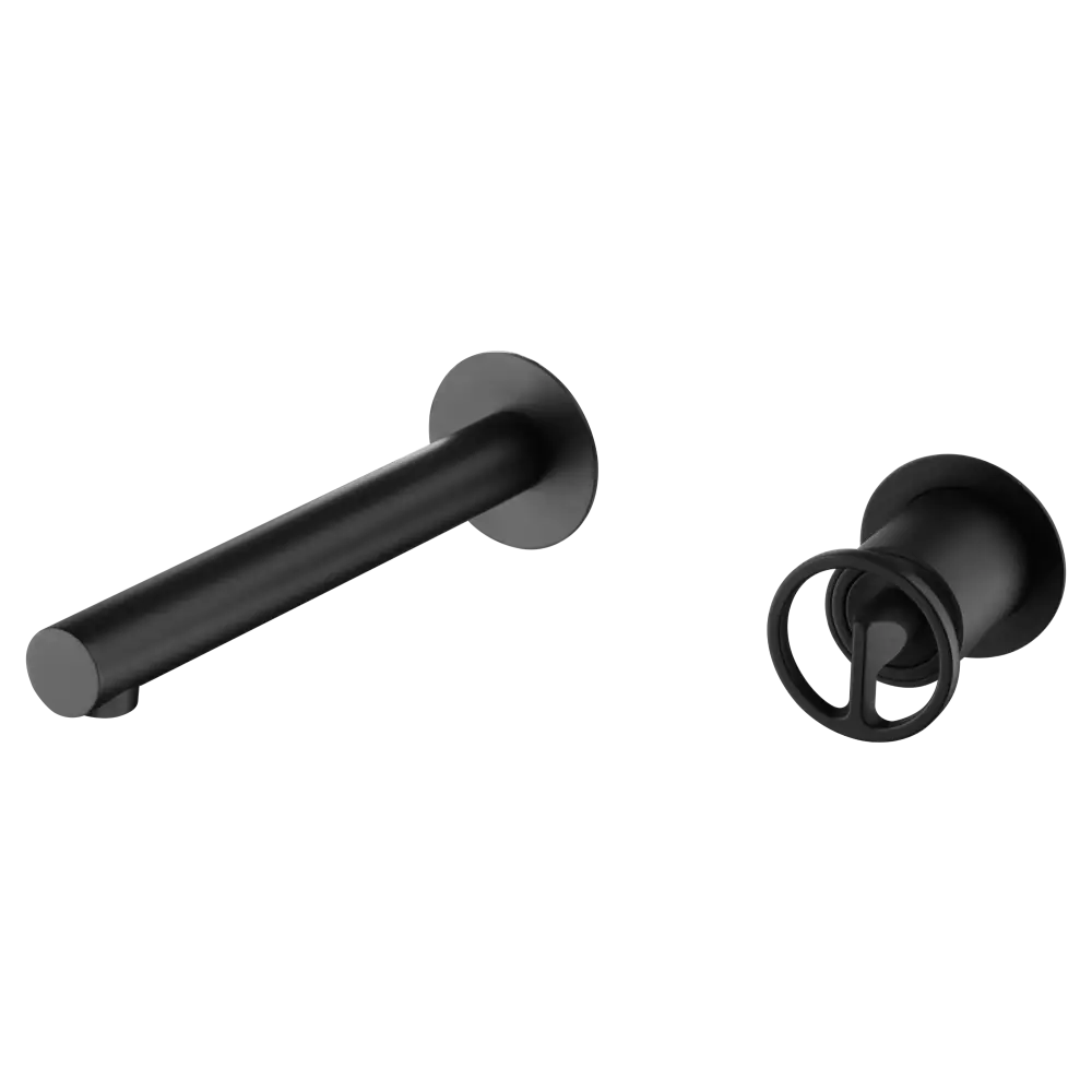 Matte black built-in sink mixer faucet with single handle design