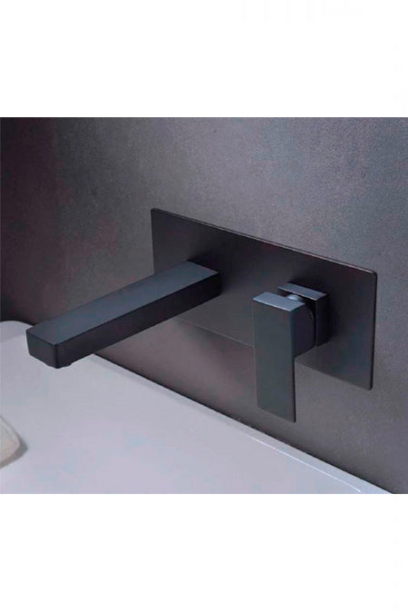 Matte Black Single Lever Basin Mixer Faucet, view 2