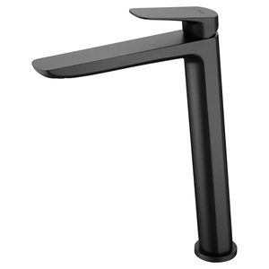 Matte Black Tall Sink Mixer Faucet Modern Design, main product view