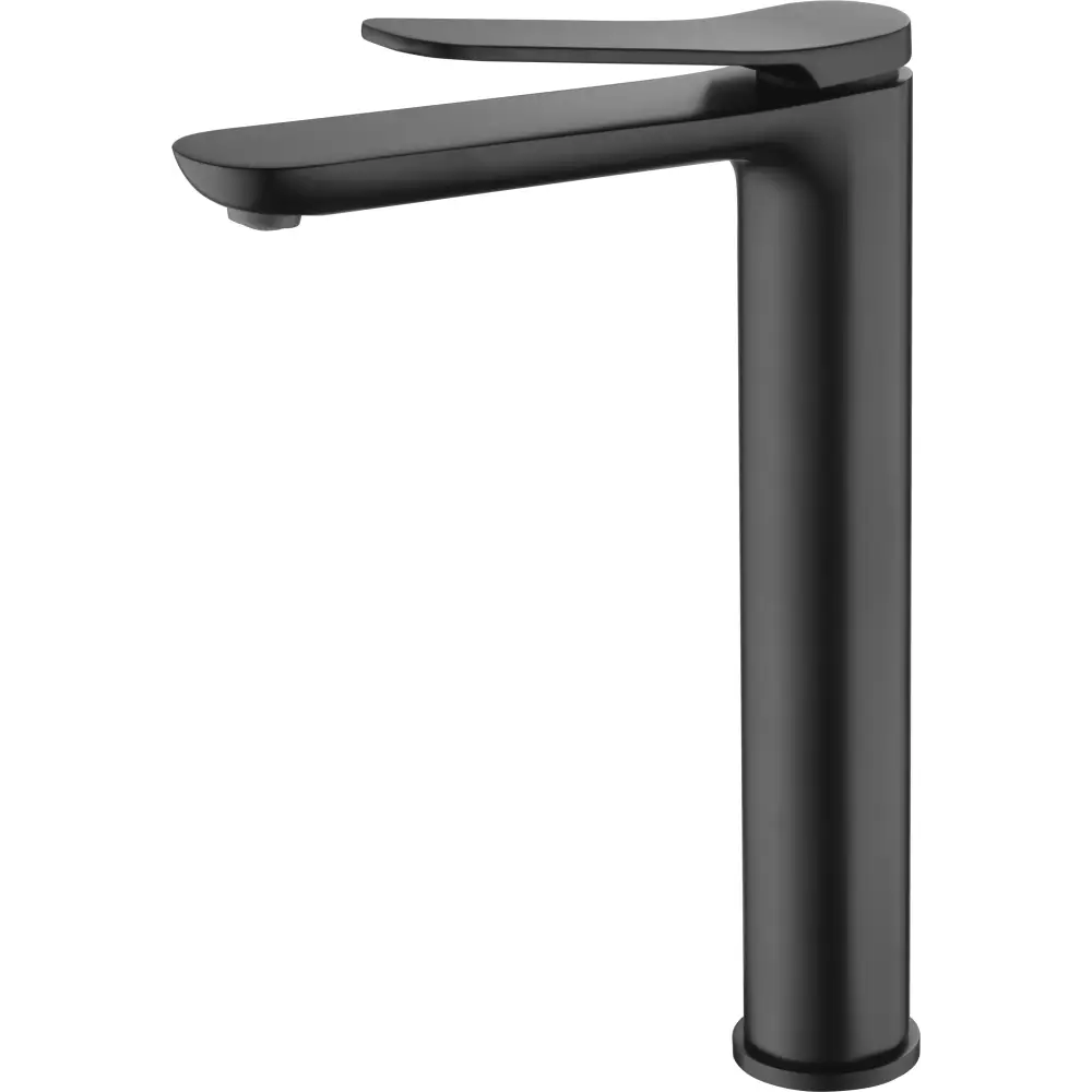 Matte black tall sink mixer faucet modern design contemporary bathroom