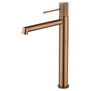 Brushed Rose Gold Single Lever Basin Mixer Faucet, main product view