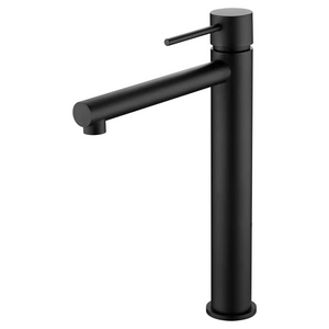 Matte Black Tall Sink Mixer Faucet Modern Design, main product view